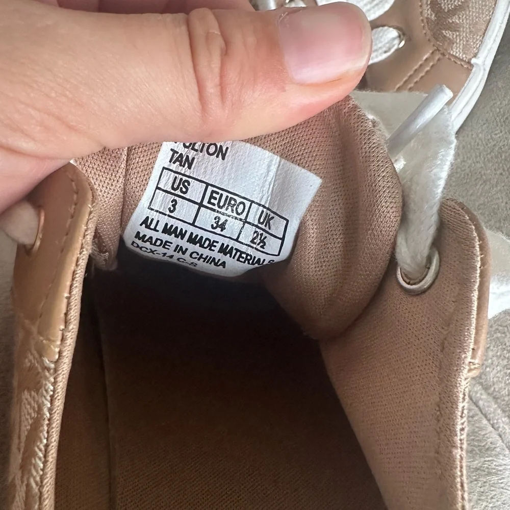 Michael Kors Beige Sneakers with White Accents